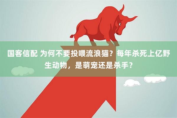 国客信配 为何不要投喂流浪猫？每年杀死上亿野生动物，是萌宠还是杀手？