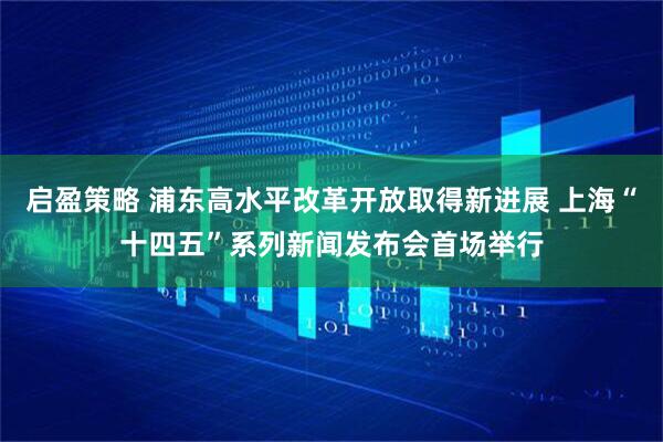 启盈策略 浦东高水平改革开放取得新进展 上海“十四五”系列新闻发布会首场举行