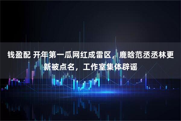 钱盈配 开年第一瓜网红成雷区,鹿晗范丞丞林更新被点名,工作室集体辟谣